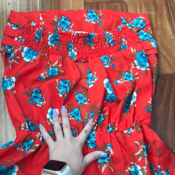 Orange floral romper - Picture 3 of 4